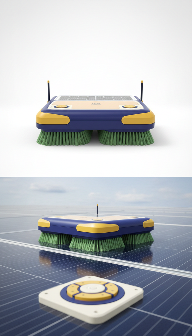 Solarreinigungsroboter mit Edelstahl-Gehäuse