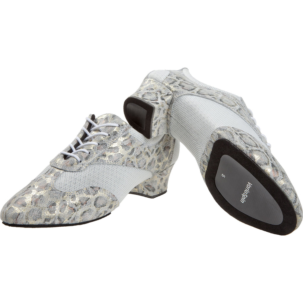 Trainings-Tanzschuhe Damen flach - Diamant VarioPro HYBRID Schneeleopard Gold