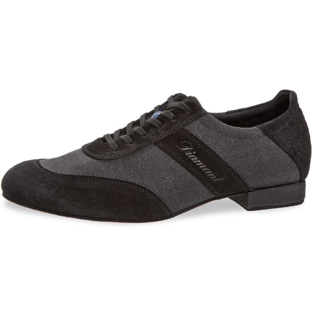 Diamant 192-025-637 Herren Trainings-Tanzschuh Schwarz Velourleder Mesh