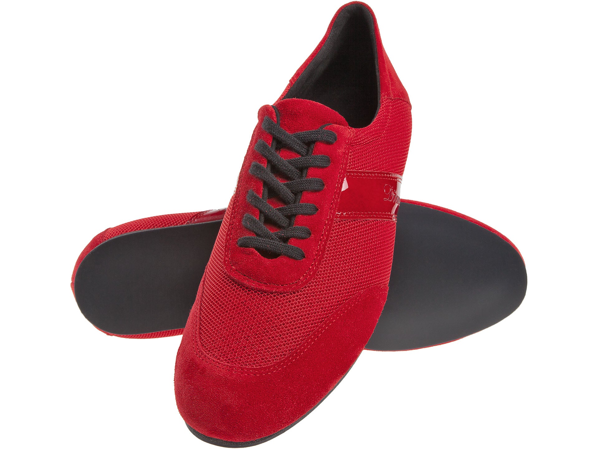 Diamant VarioSpin Tanzsneaker Rot Herren Rückansicht - VarioSpin Sohle Detai