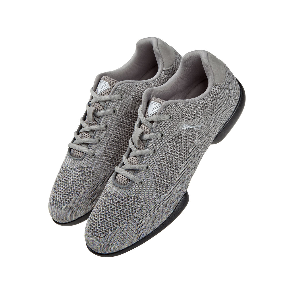 Flache Tanzschuhe Silbergrau sportlich - Diamant TUNE Tanzsneaker Damen & Herren