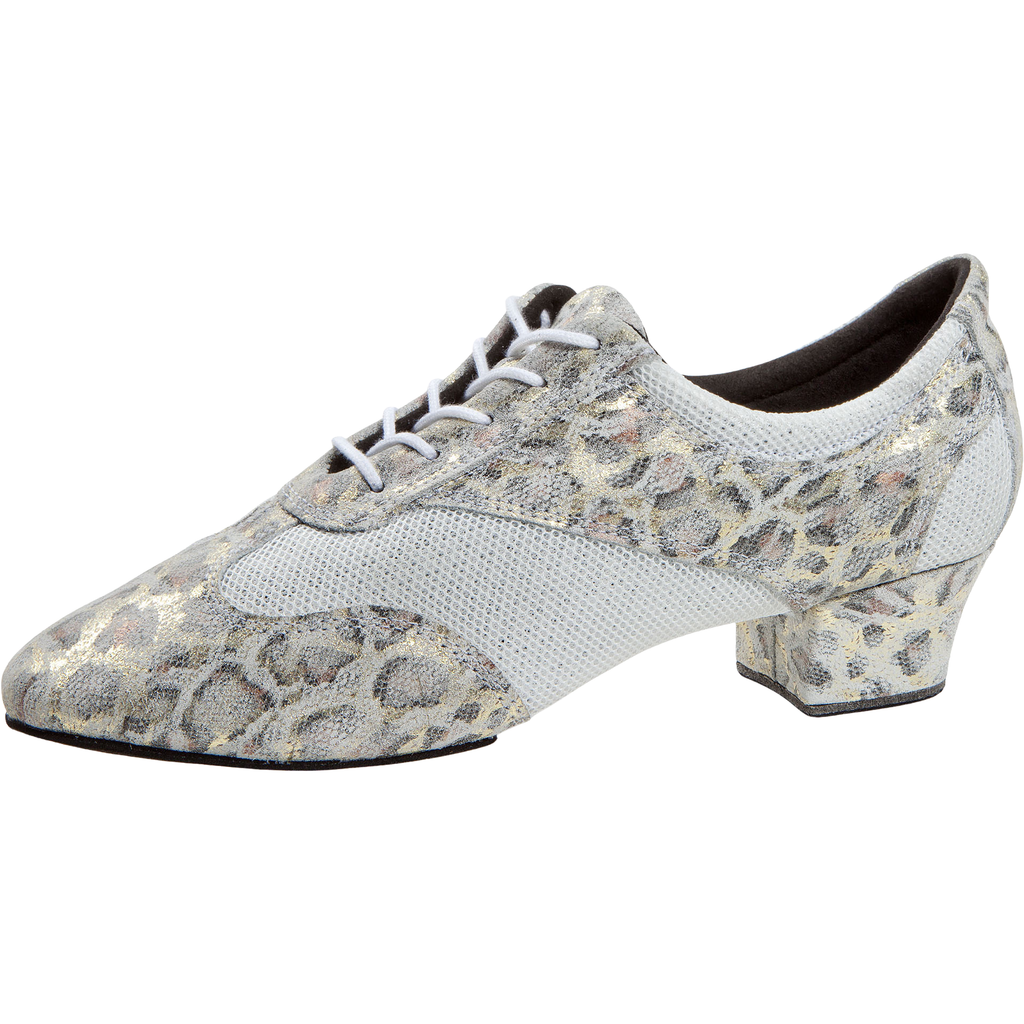 188-134-607 Diamant VarioPro HYBRID-Sohle Trainings-Tanzschuhe Damen Schneeleopard Gold