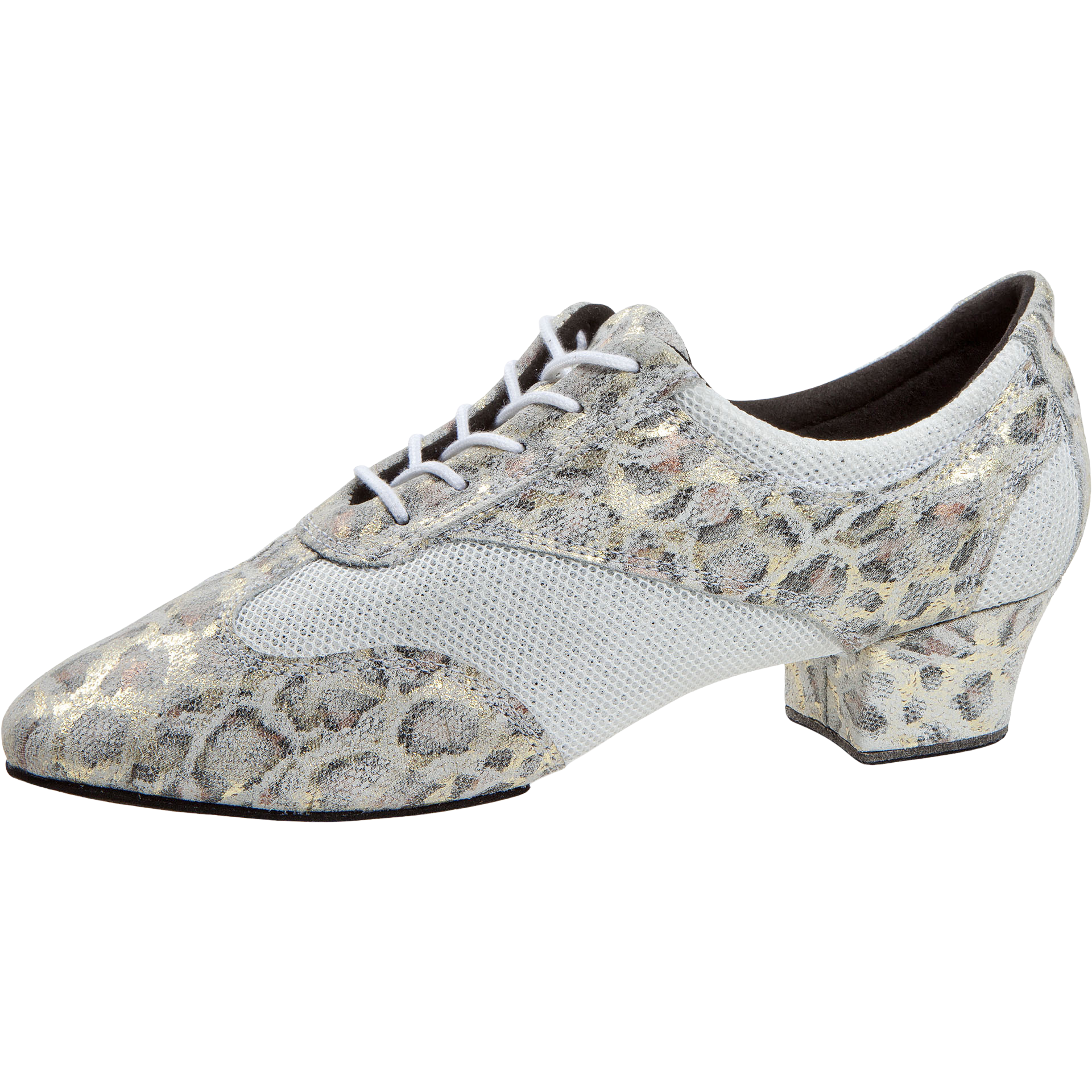 188-134-607 Diamant VarioPro HYBRID-Sohle Trainings-Tanzschuhe Damen Schneeleopard Gold